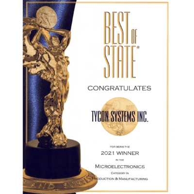 Tycon Systems Best Of State 2021 Microelectronics award