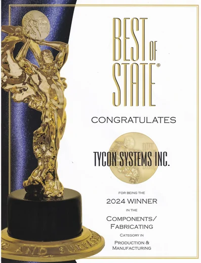 Tycon Systems Best Of State 2024 Components Fabricating award