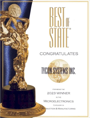Tycon Systems Best Of State Microelectronics 2023 2 award