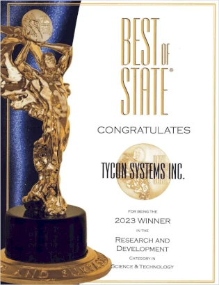 Tycon Systems Best Of State Research And Development 2023 2 award