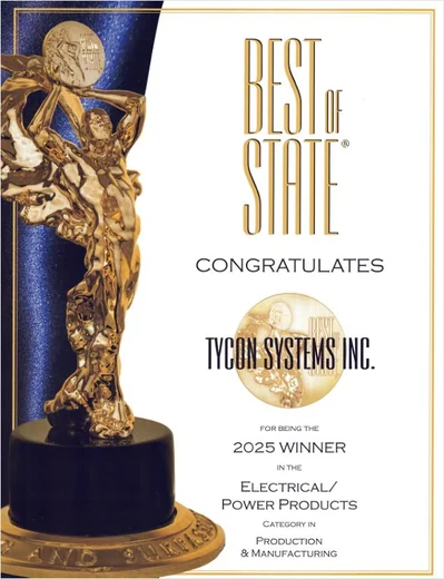 Tycon Systems Electrical Power Products Best Of State 2025 award