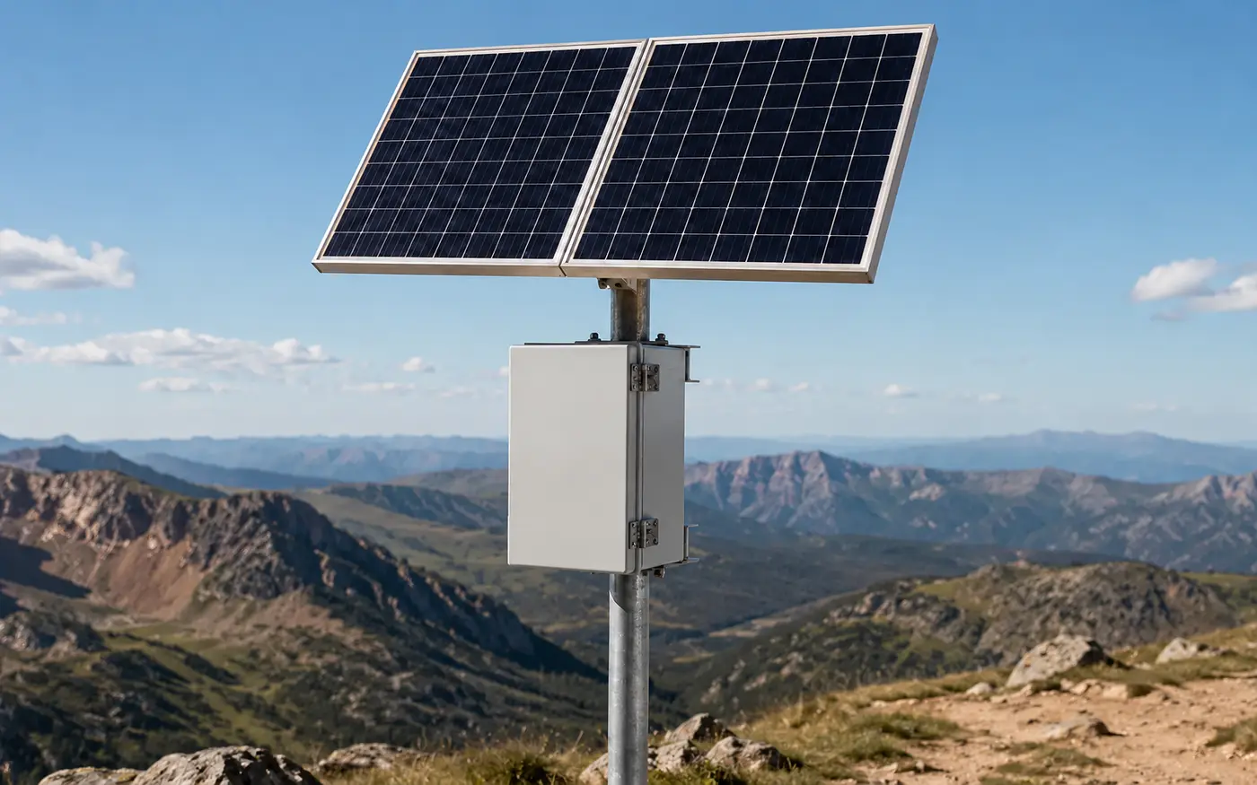 Outdoor remote power system deployed for field equipment