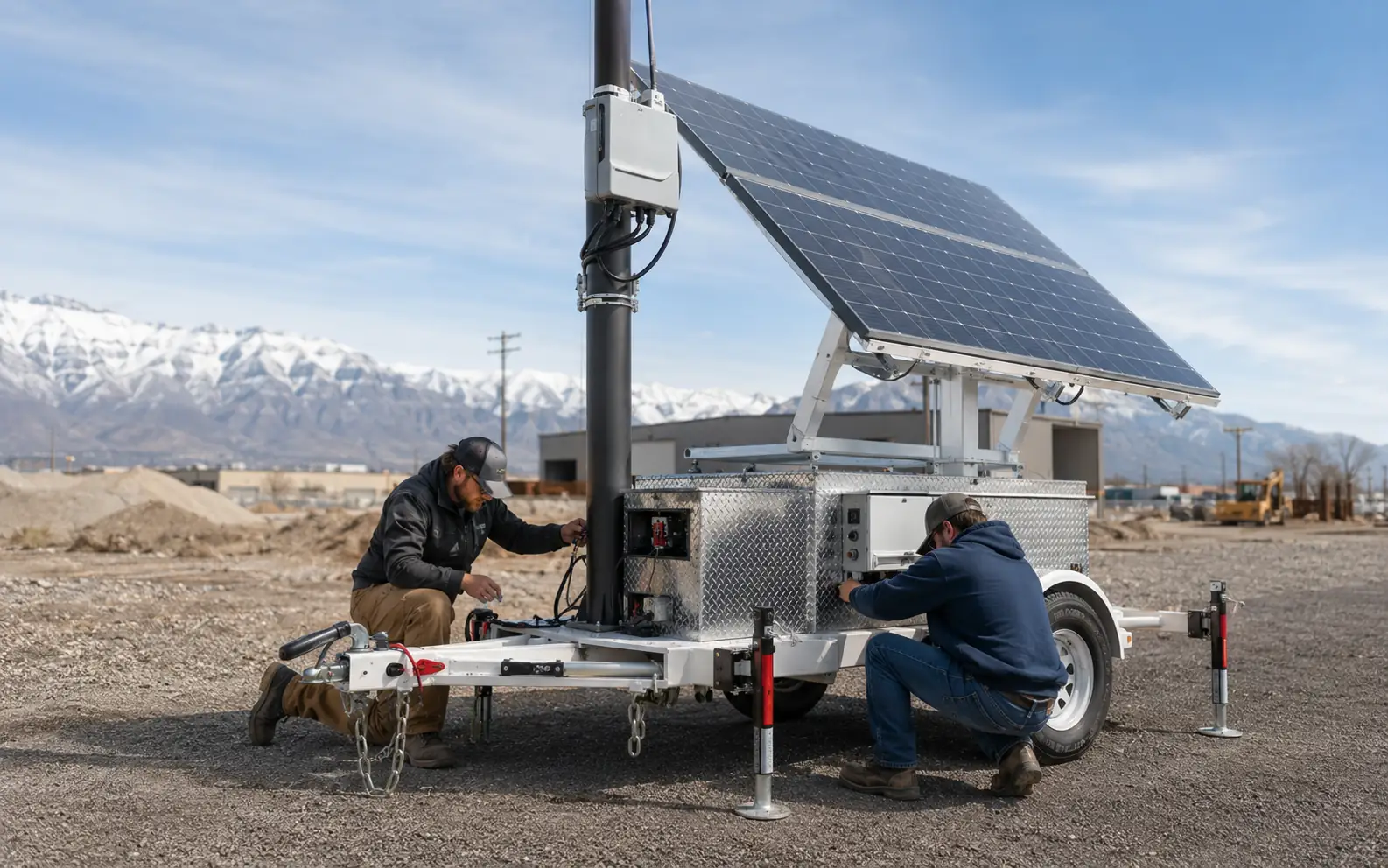 Tycon Systems team members working on a system in the U.S.A.