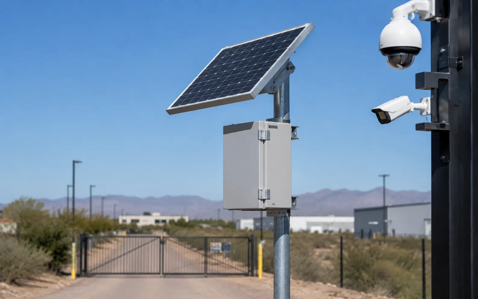 Remote solar power for security cameras