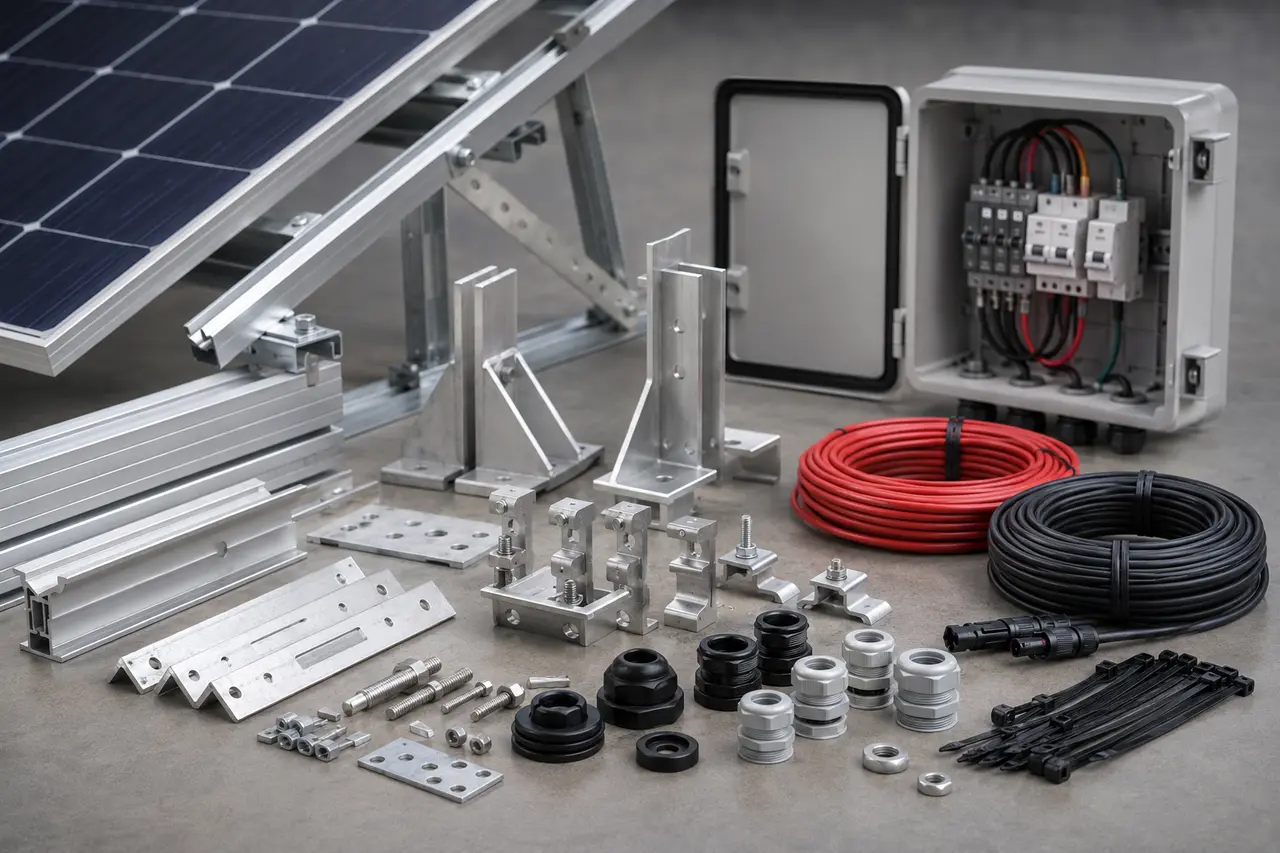 Solar accessories and mounting components